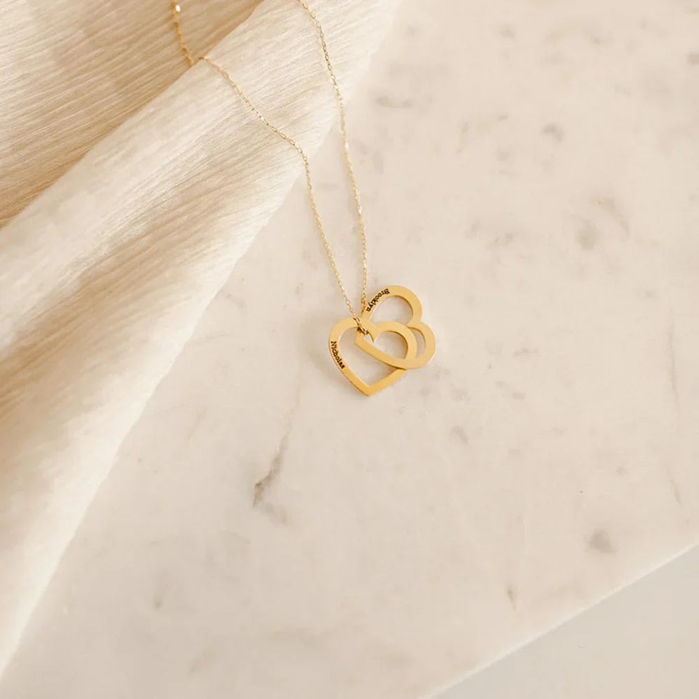 Maliben | Personalized Heart Stack Necklace