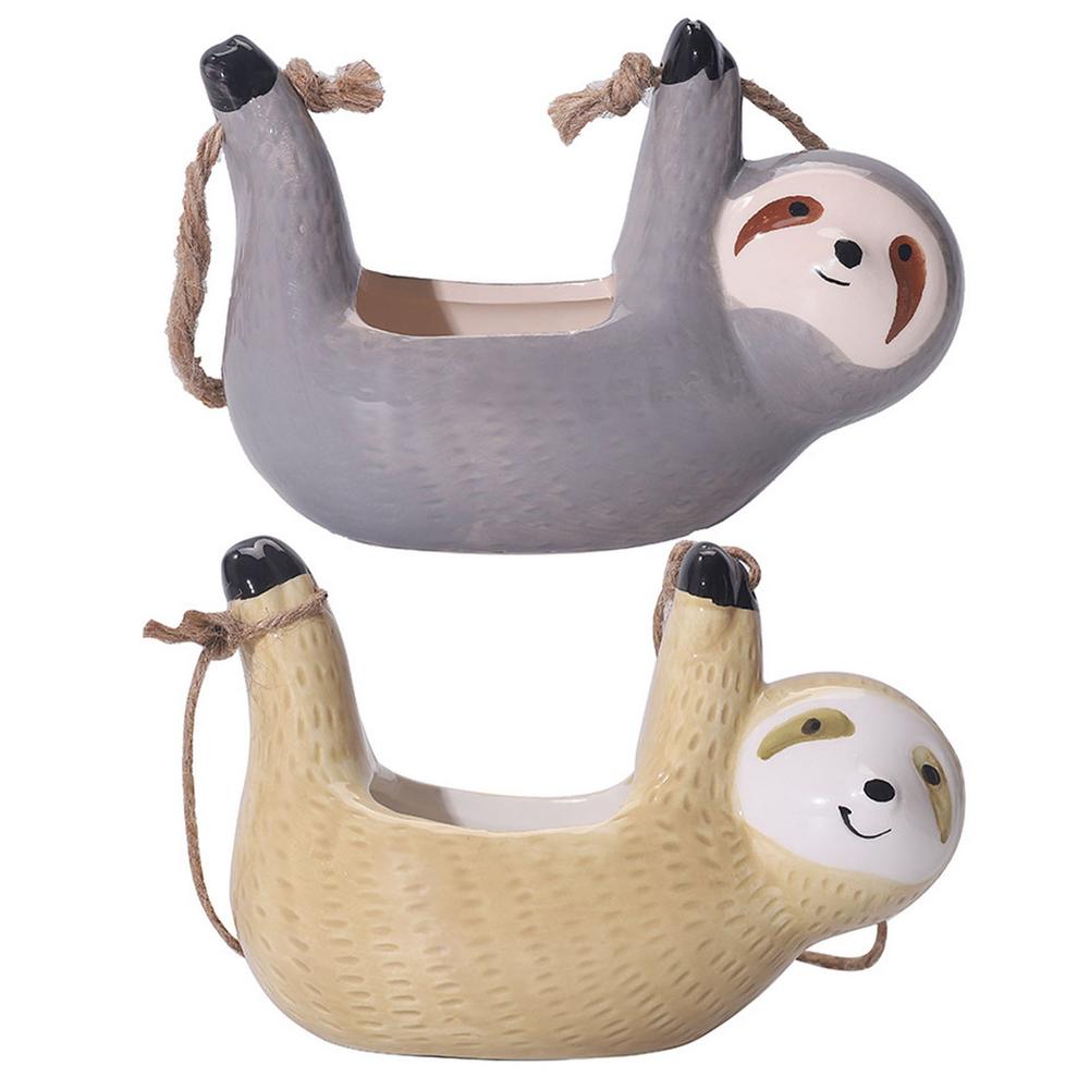 Maliben | Ceramic Happy Sloth Flower Pot
