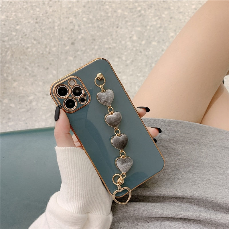 Maliben | Precious Metal Heart Iphone Case