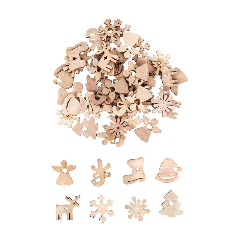 Maliben | Wooden Winter Happy Christmas Ornaments