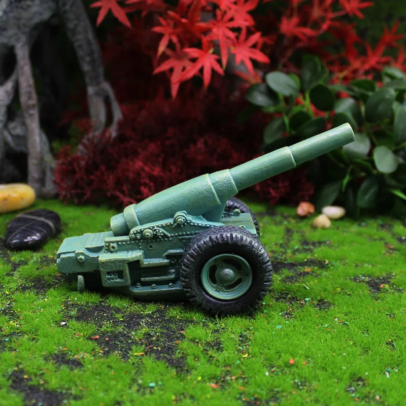 Maliben | 2-Piece Set Mini Wax Gnome Figurine With Cannon
