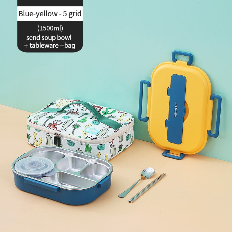 Maliben | Stainless Steel Multi Compartment Kids Lunch Box