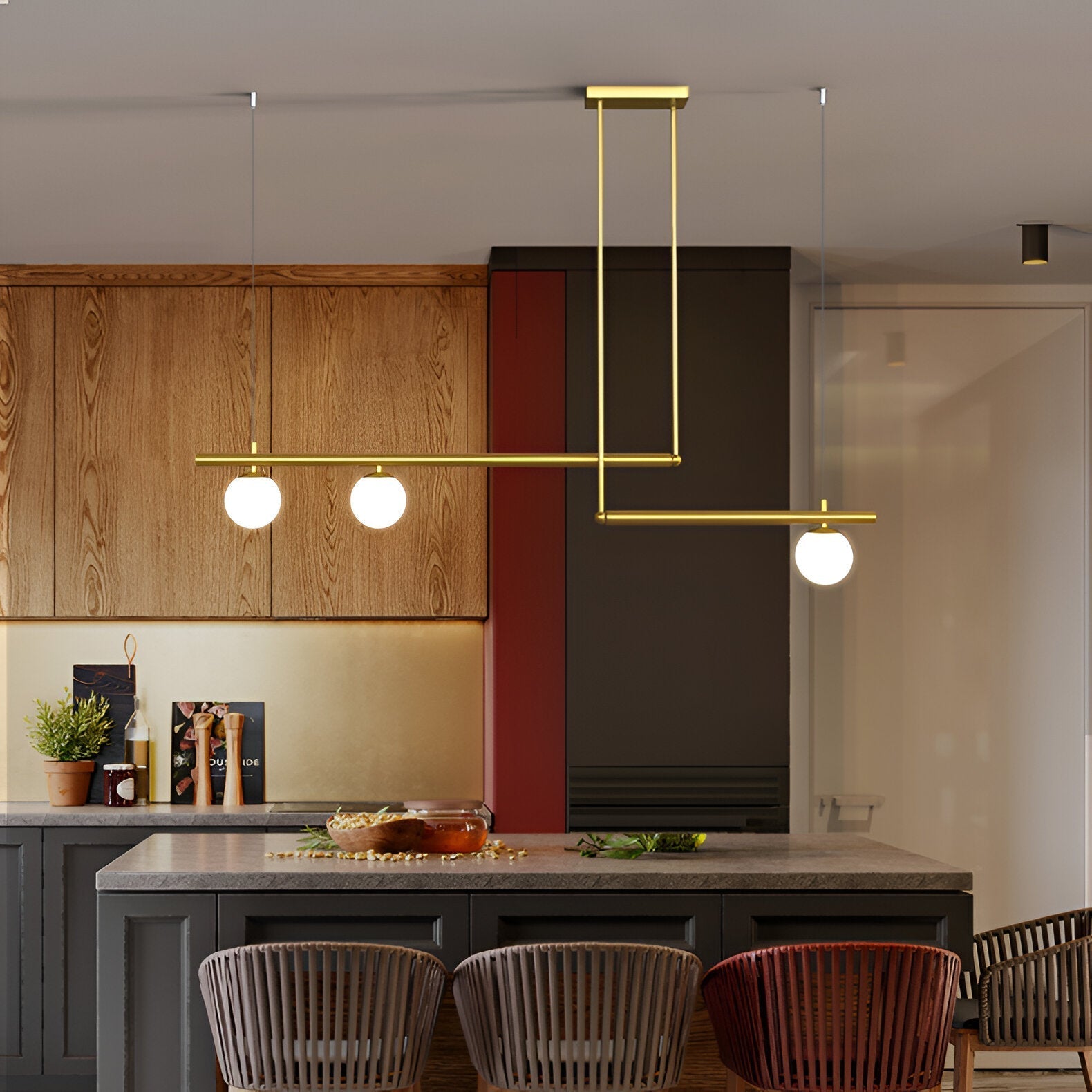 Maliben | Nordic Glass Linear Luxury Pendant Lamp