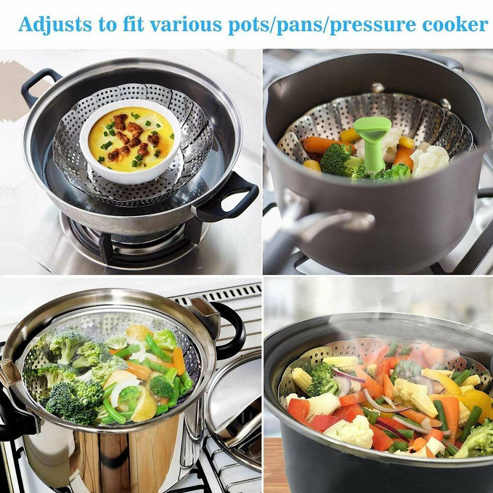 Maliben | Stainless Steel Foldable Steamer Basket