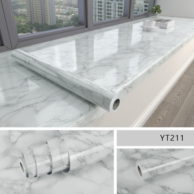 Maliben | Marble Effect Self-Adhesive Waterproof Wallpaper