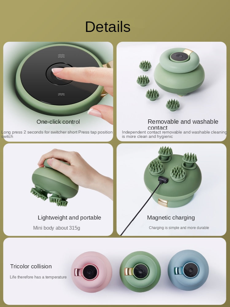 Maliben | Electric Waterproof Automatic Smart Hair Scalp Massager