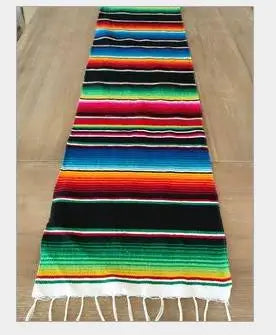 Maliben Boho Vibrant Mexican Serape Blanket