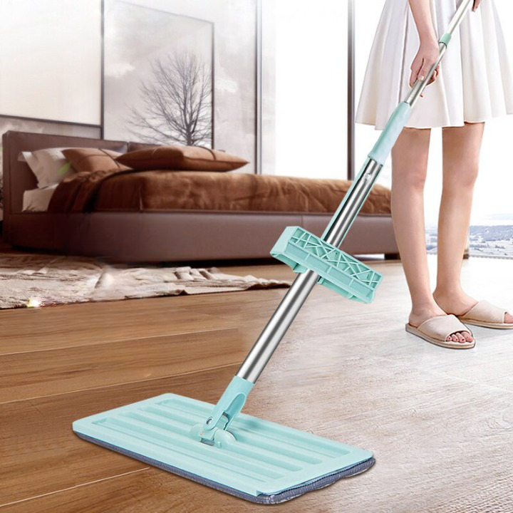 Maliben | Floor Mop Flexiwisch Easymop | With Twist-Wring Function | 2 Washable Pads | Light & Compact | Usable Without Bucket