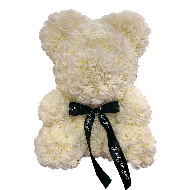 Maliben | Artificial Rose Flowers Teddy Bear
