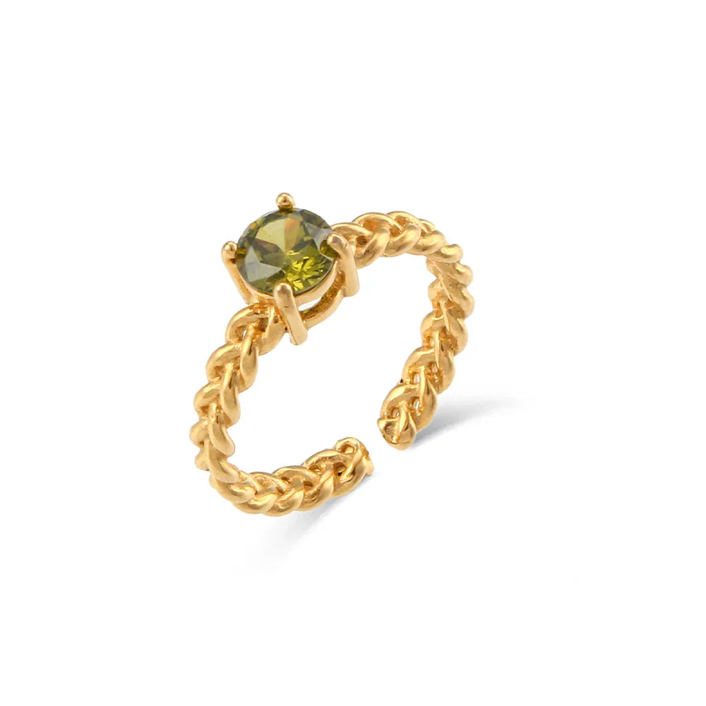 Maliben | Classy Woven Band Diamond Ring