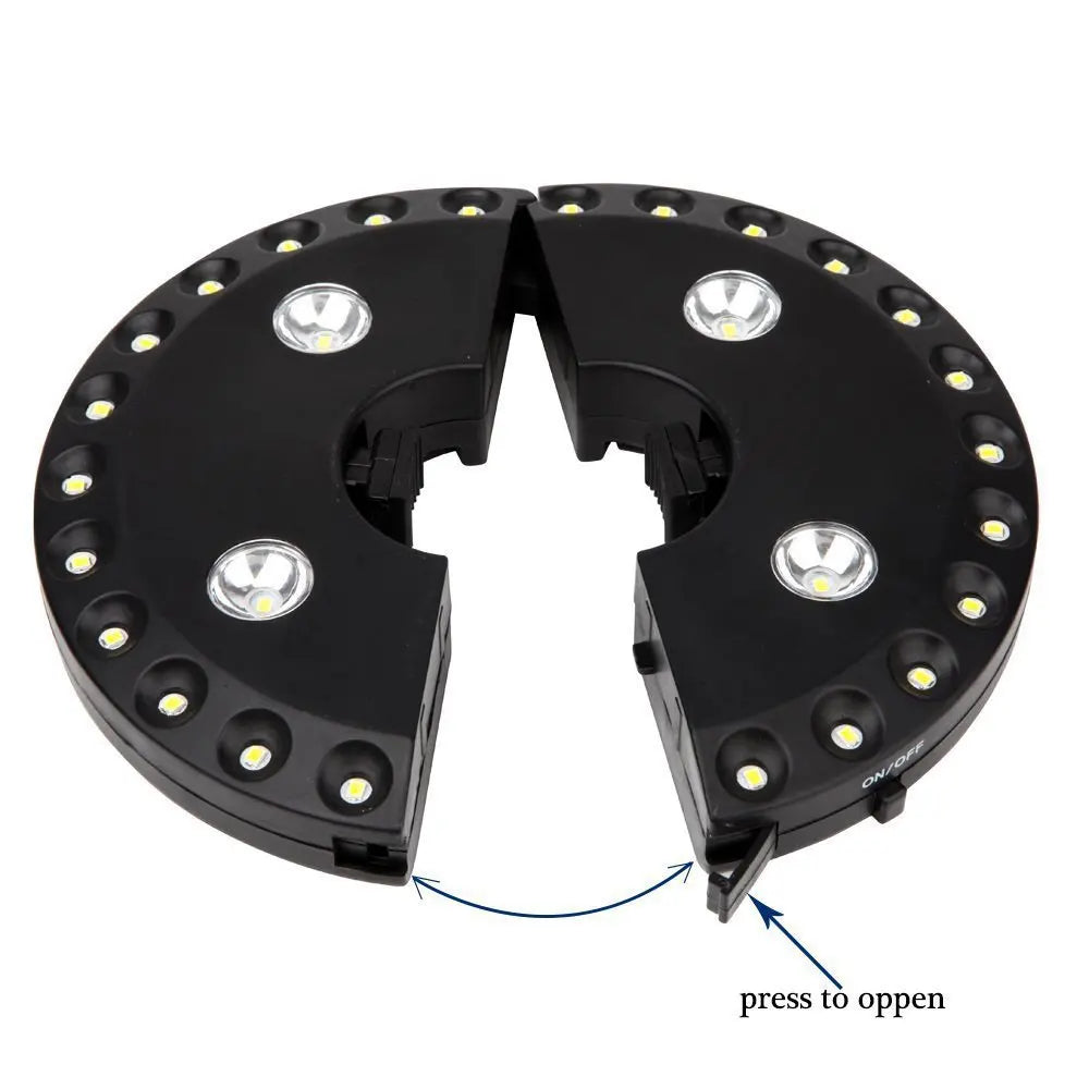 Maliben | Umbrella Light Lumiroof | 3 Brightness Levels | Wireless & Tool-Free | For Garden, Balcony & Camping