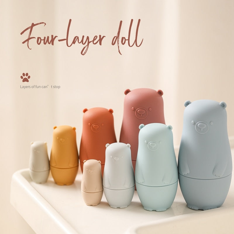 Maliben | NestiePlay | Learning Through play - Silicone Stackable Matryoshka Dolls
