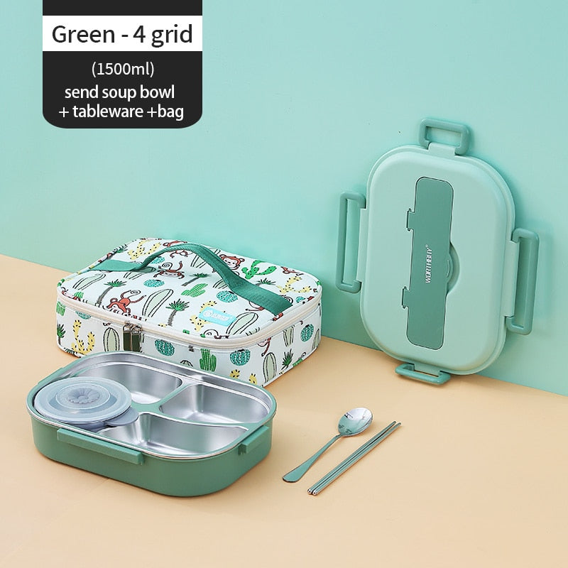 Maliben | Stainless Steel Multi Compartment Kids Lunch Box