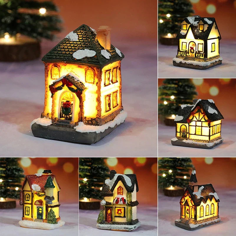 Maliben | Winter Dreams Led Christmas House Figurines