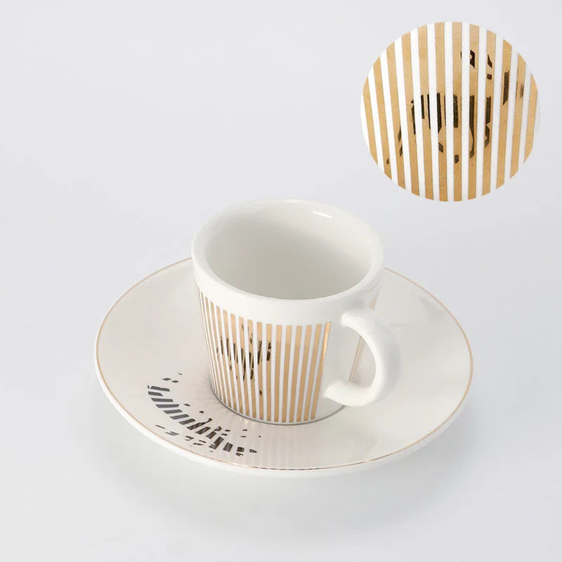 Maliben | Creative dynamic SLR cup Leopard anamorphic zebra cup Luycho coffee tea cup set with coaster 90ml-225ml