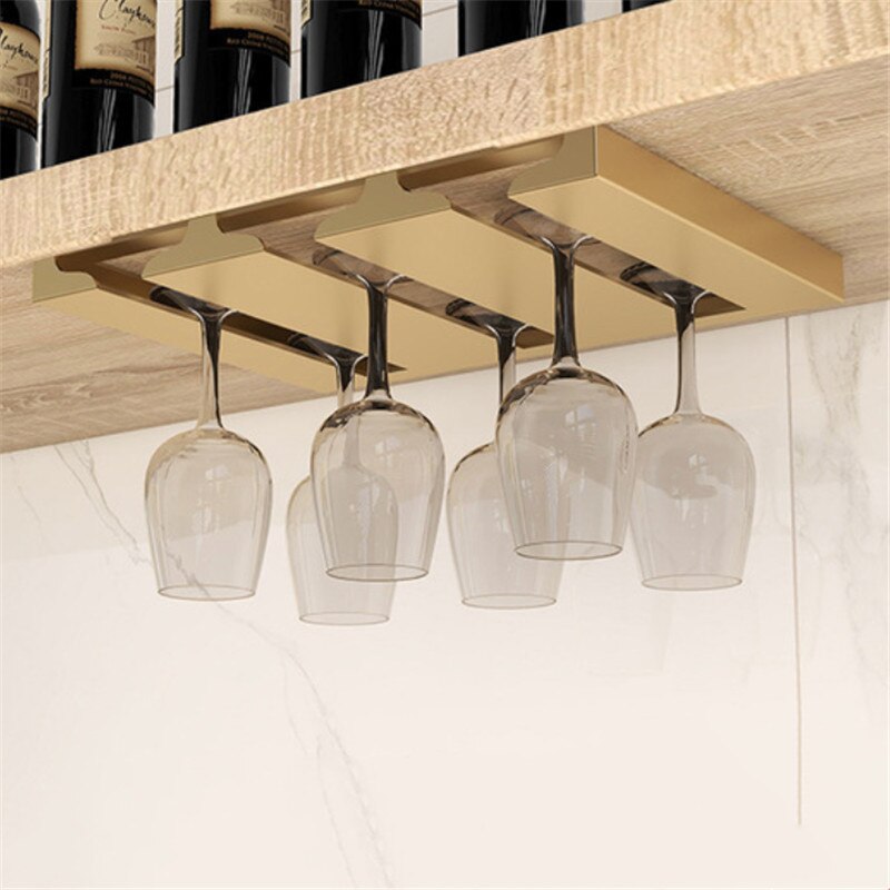 Maliben | Under Cabinet Glass Organizer Rack