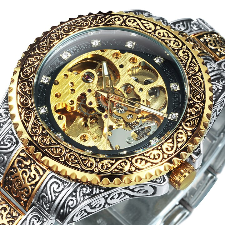 Maliben | Retro Lux Hand-Engraved Automatic Mechanic Watch