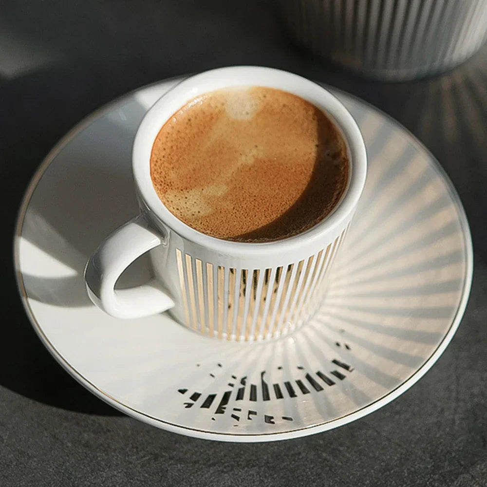 Maliben | Creative dynamic SLR cup Leopard anamorphic zebra cup Luycho coffee tea cup set with coaster 90ml-225ml