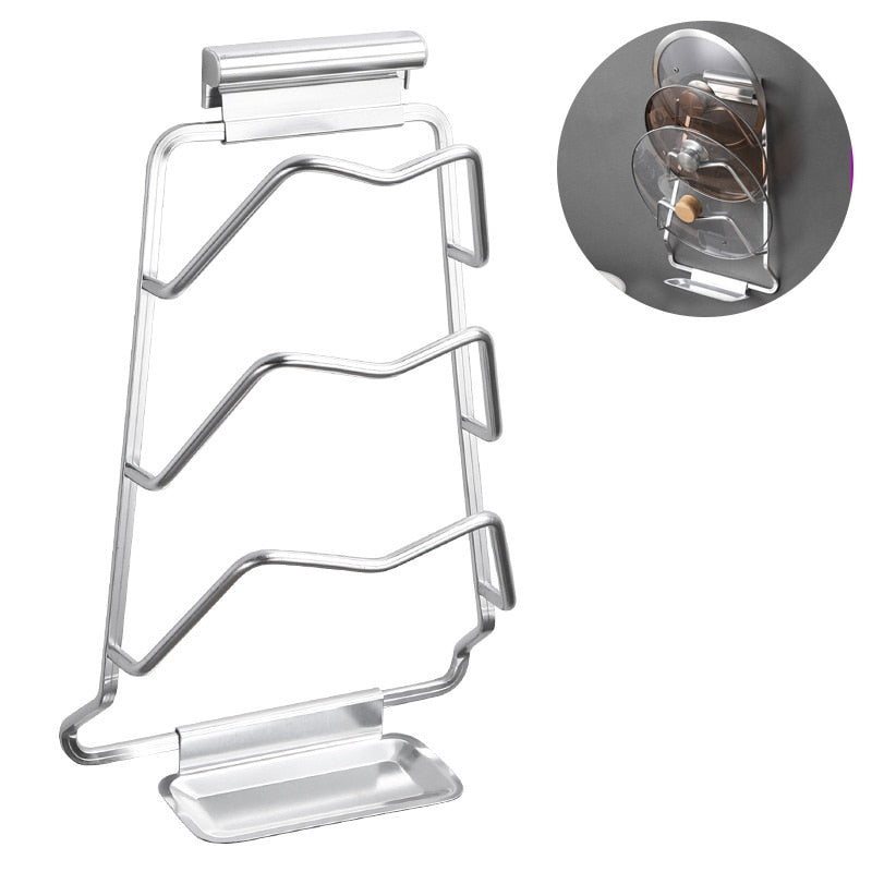 Maliben | Wall-Mounted Extreme Pot Lid Holder Rack