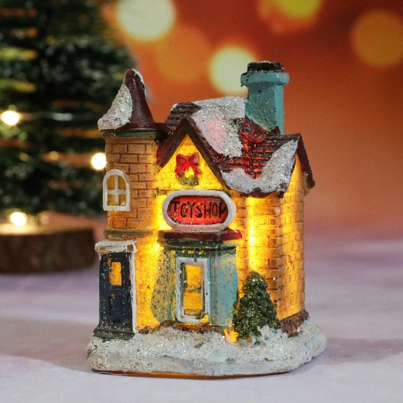 Maliben | Winter Dreams Led Christmas House Figurines
