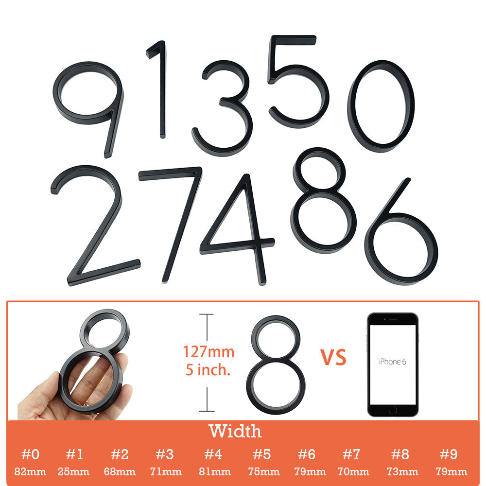 Maliben | Large Modern Metal House Number Address Accessory