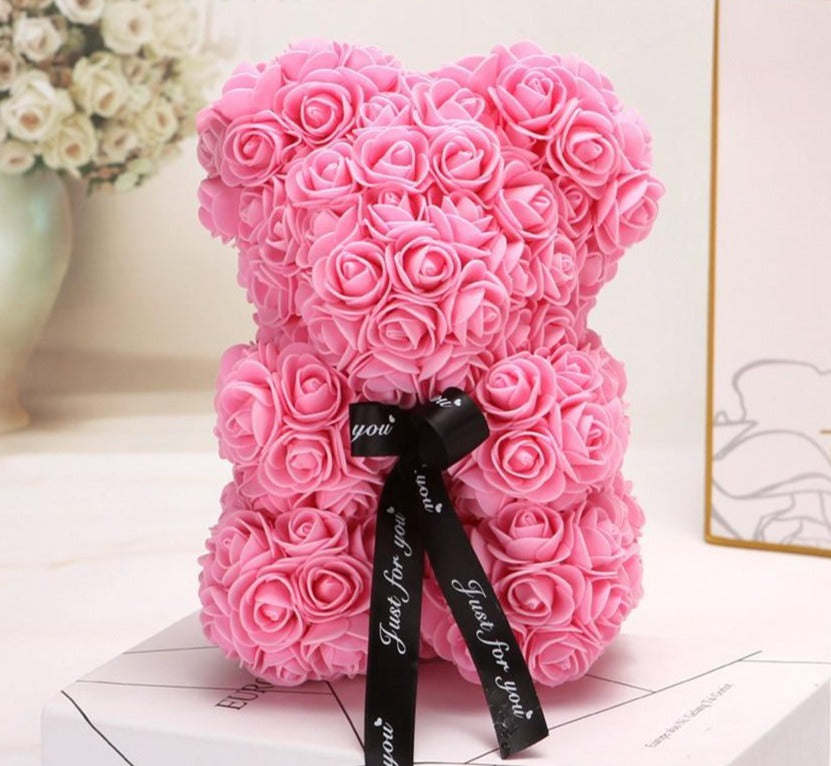 Maliben | Rose Bear Uk | Handmade Luxury Flower Rose Love Teddy Bear