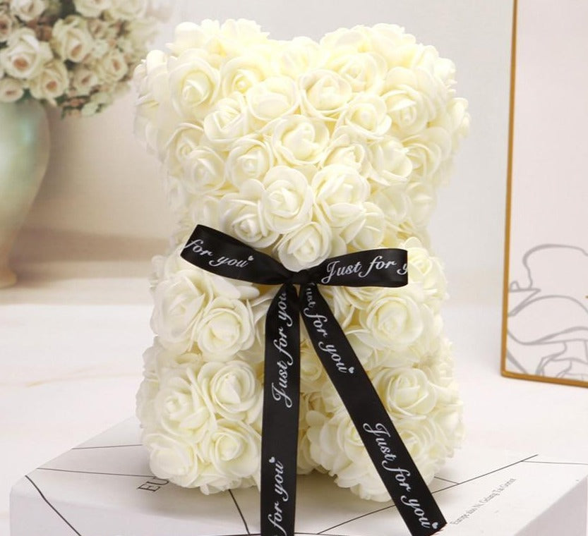 Maliben | Rose Bear Uk | Handmade Luxury Flower Rose Love Teddy Bear