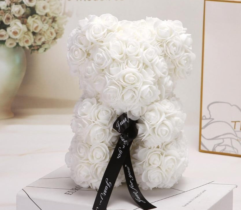 Maliben | Rose Bear Uk | Handmade Luxury Flower Rose Love Teddy Bear