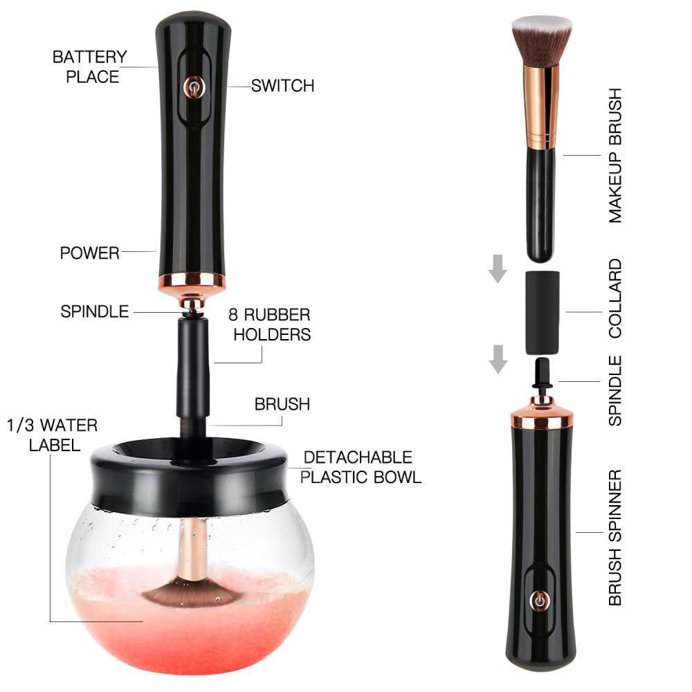 Maliben | Electric Makeup Brush Cleaner Convenient Cleanser Cleaning Tool