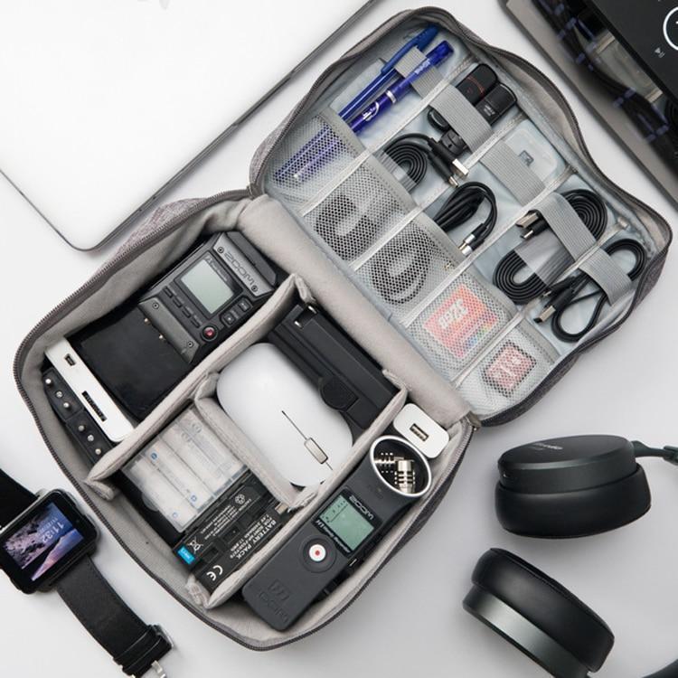 Maliben | Wobag New Polyester Mens Travel Electronic Accessories Travel Bag Organizer For Date Line Sd Card Usb Cable Digital Device Bag