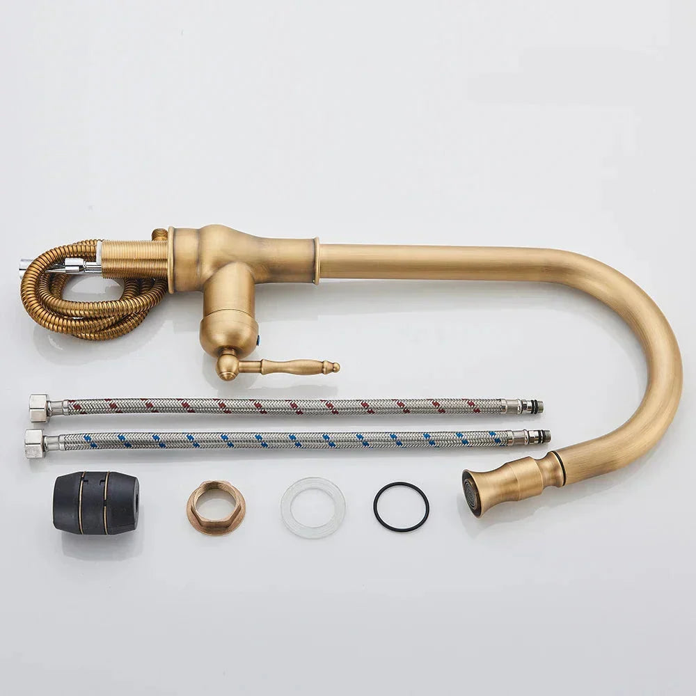 Maliben | Vintagetap Faucet - Antique Brass Kitchen Mixer Faucet
