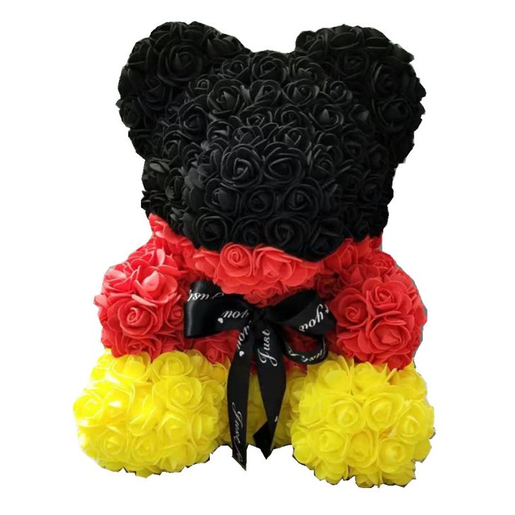 Maliben | Artificial Rose Flowers Teddy Bear