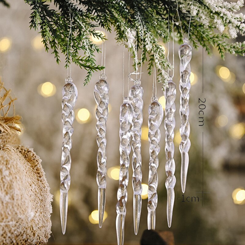 Maliben | 12pcs Christmas Tree Decoration Artificial Icicles
