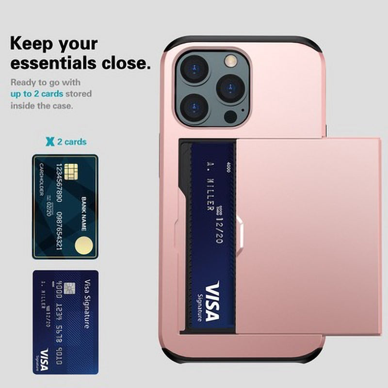Maliben | Business Armor Slide Wallet Iphone Case