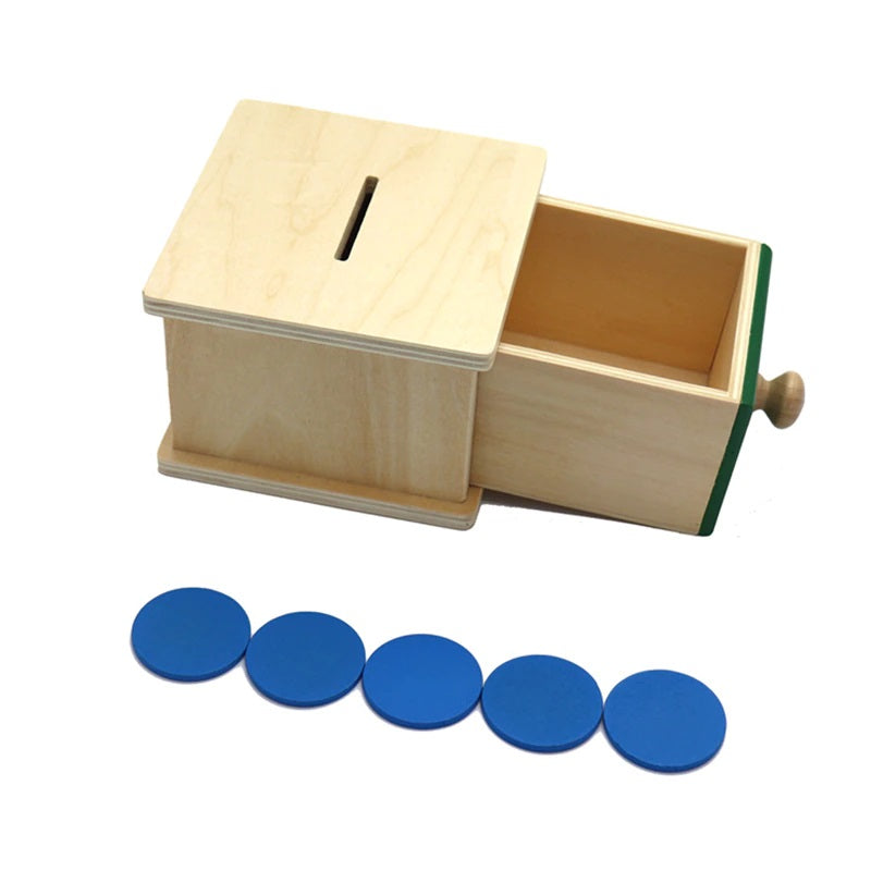 Maliben | Ecotoys Littlecoinbox | Montessori Coin & Ball Box - Promotes Hand-Eye Coordination