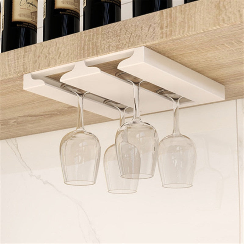 Maliben | Under Cabinet Glass Organizer Rack