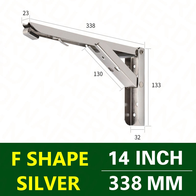 Maliben | Wall-Mounted Foldable Shelf Organizer Bracket