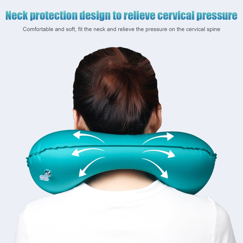 Maliben | Air Rest Inflatable Easy Pump Neck Pillow