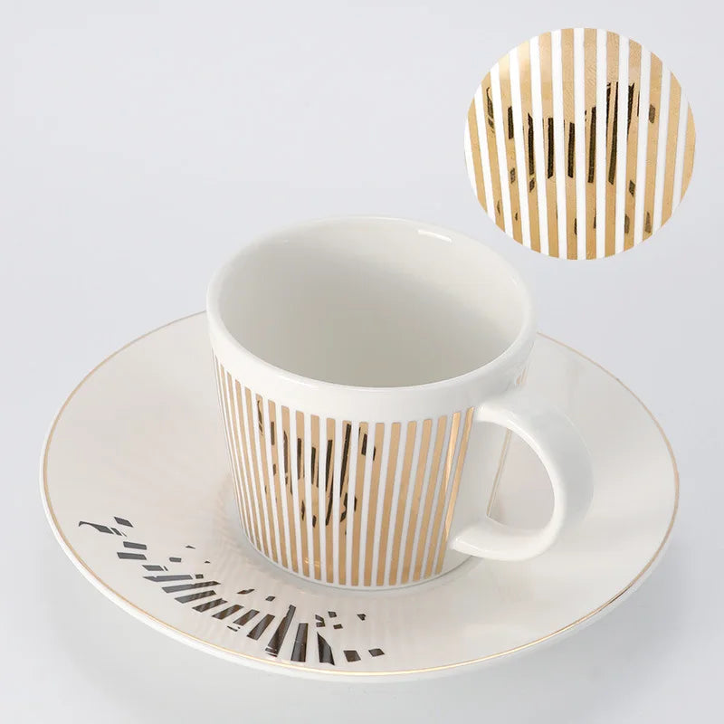 Maliben | Creative dynamic SLR cup Leopard anamorphic zebra cup Luycho coffee tea cup set with coaster 90ml-225ml