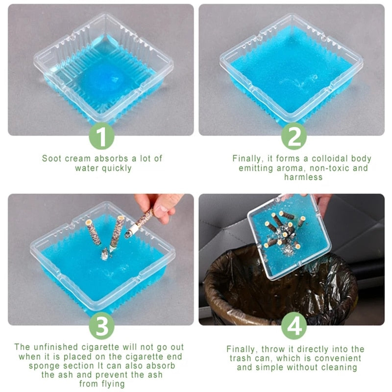 Maliben | Disposable Practical Ashtray Odor Removal Clean Air Sand Gel