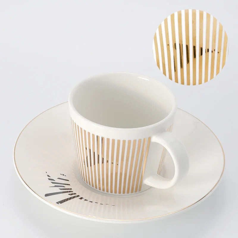 Maliben | Creative dynamic SLR cup Leopard anamorphic zebra cup Luycho coffee tea cup set with coaster 90ml-225ml