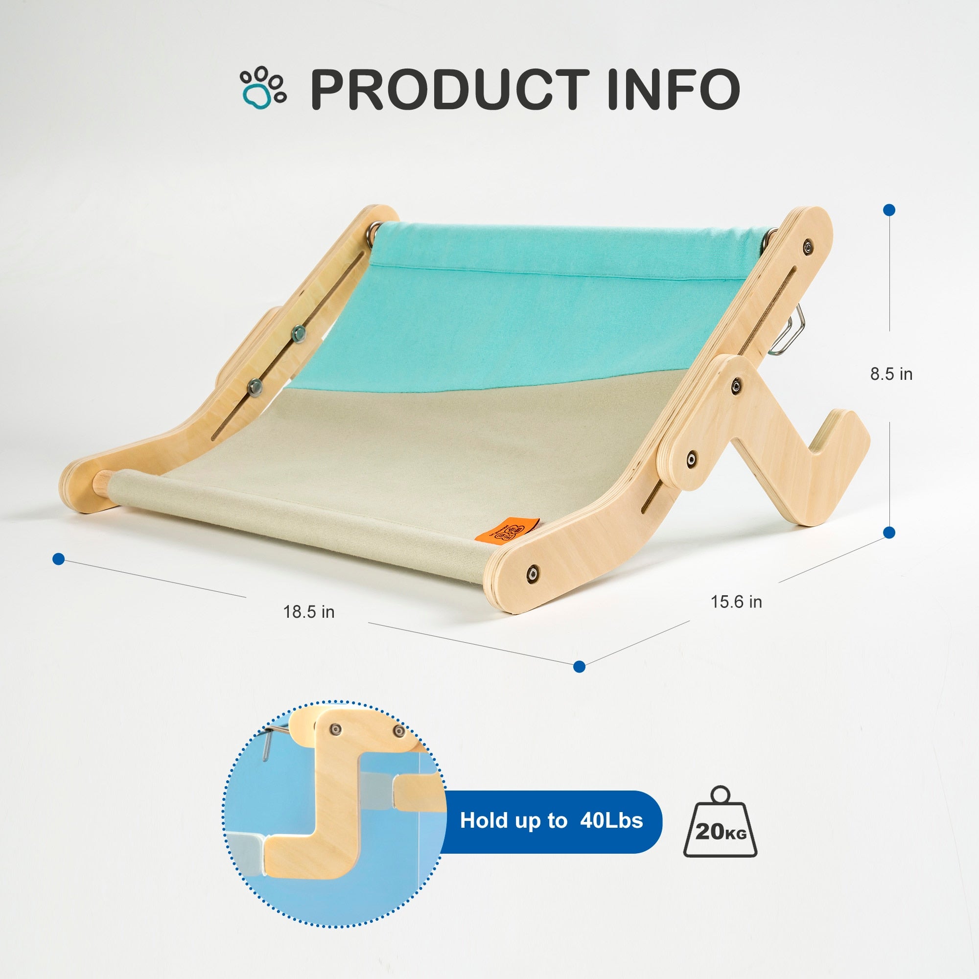Maliben | Wooden Window Cat Hanging Bed