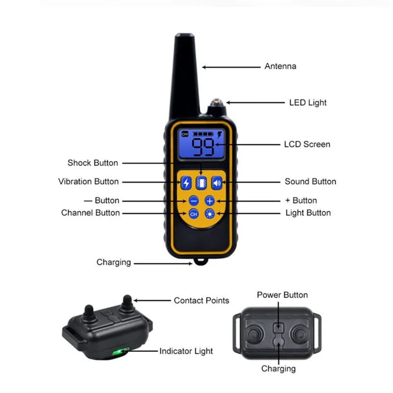 Maliben | Adjustable Electric Dog Training E-Collar – Safe, Effective Remote Control