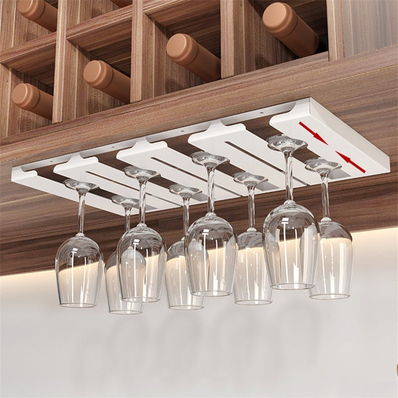 Maliben | Under Cabinet Glass Organizer Rack
