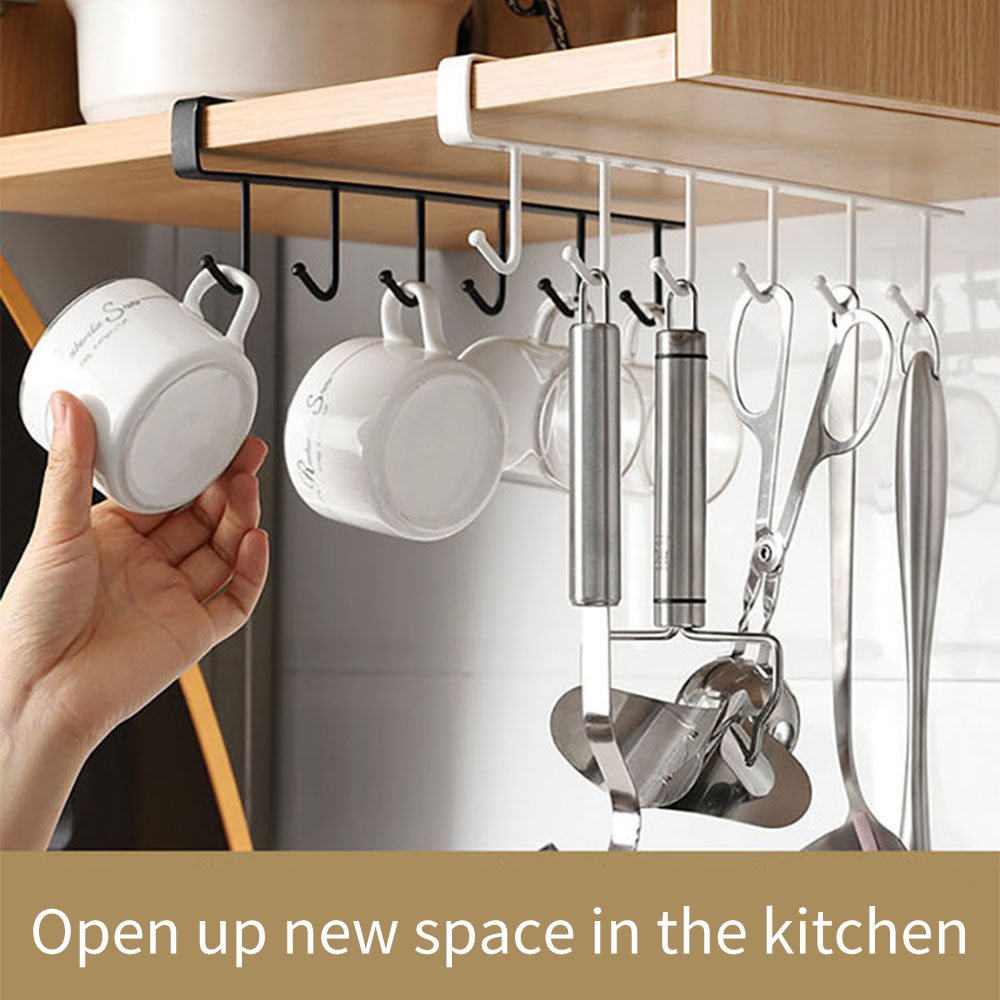 Maliben | Kitchen Under Cabinet Organizer Hook Rack