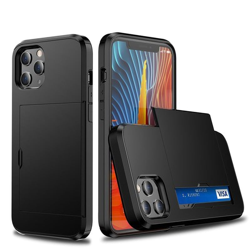Maliben | Business Armor Slide Wallet Iphone Case