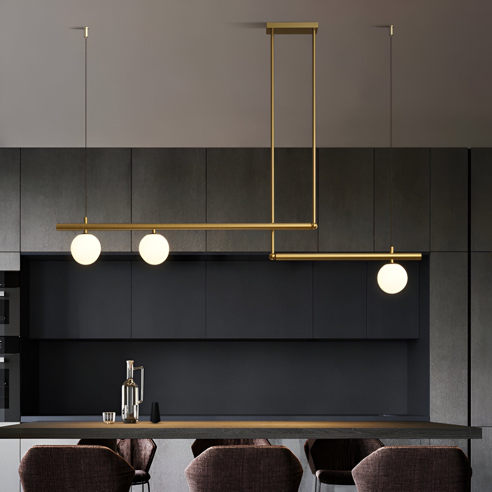 Maliben | Nordic Glass Linear Luxury Pendant Lamp