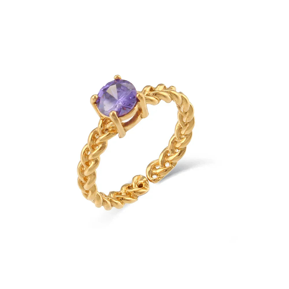 Maliben | Classy Woven Band Diamond Ring