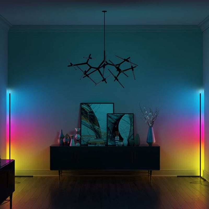 Maliben Modern Corner LED Floor Lamp – Space-Saving Minimalist Design with Soft...