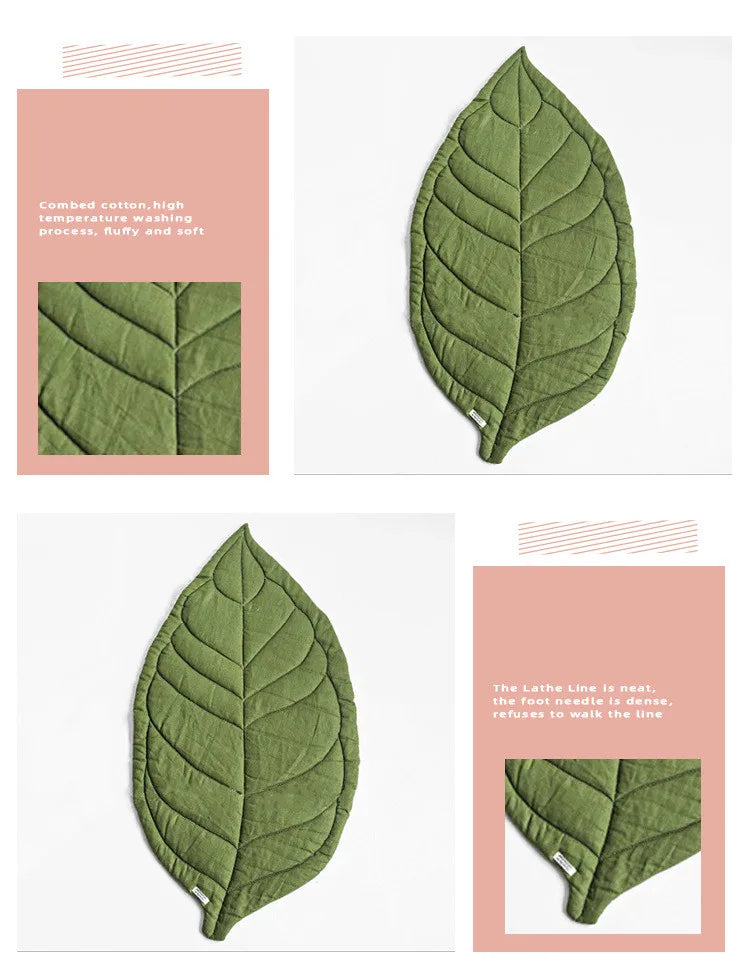 Maliben | Baby Play Mat – Leaf Shape, Soft & Comfortable